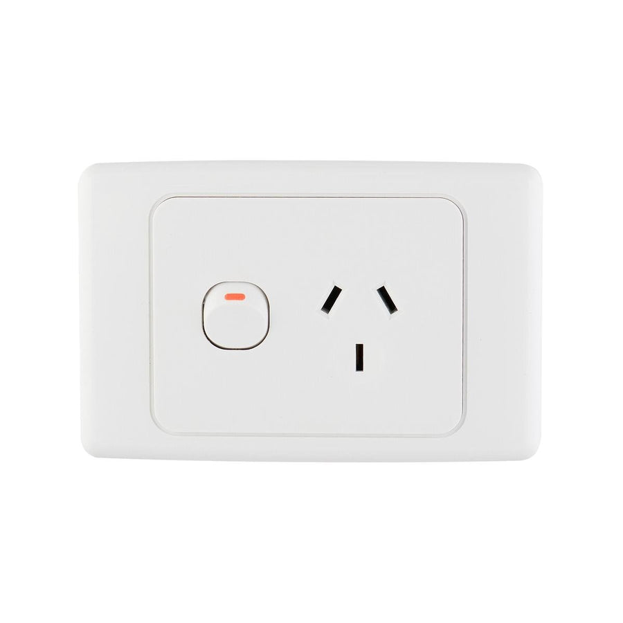 Deta Single Power Point - 10Amp - Polycarbonate - Standard Outlet - SuperSaverAU - view 1