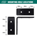Carinya Heavy Duty Angle Bracket 100mm x 100mm x 40mm - Black - 300kg Capacity - SuperSaverAU - view 4