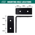 Carinya 100 x 100 x 40 x 6mm Black Stainless Steel Heavy Duty Angle Bracket 300kg