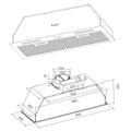 Schweigen 90cm Stainless Steel Undermount Rangehood - 1080m³/h - On-Board Motor - Three Filters - NAUM-9