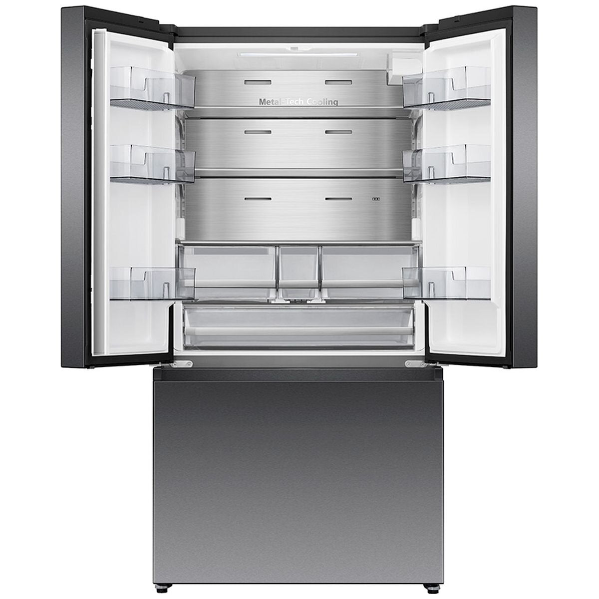 Hisense 634L French Door Fridge - Plumbed Water and Ice, Dark Stainless Steel, Flat Door - HRFD634BW