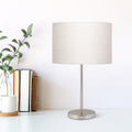 Verve Design Kiama Candlestick Table Lamp Base AM1561, 1.5m Cord B22, Stainless Steel Finish