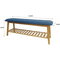 L.T. Williams Bamboo shoe bench large - 100kg load capacity, padded seat, ventilated shelf - 9900-LT