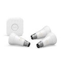 Philips Hue White and Colour Ambiance B22 Starter Kit - 3 A60 Bulbs, Bridge 2.0, Bluetooth - HUEWCAB22KITBT