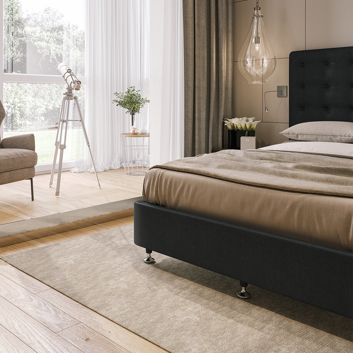 A.H. Beard Domino Antwerp Plush King Mattress - 3 Zone Coil Support - Climalux Comfort - DOANTPMKING