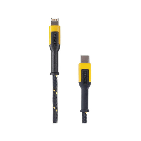 Dewalt 1.2m Kevlar Lightning to USB-C Charging Cable - Durable & Reliable - SuperSaverAU - view 1