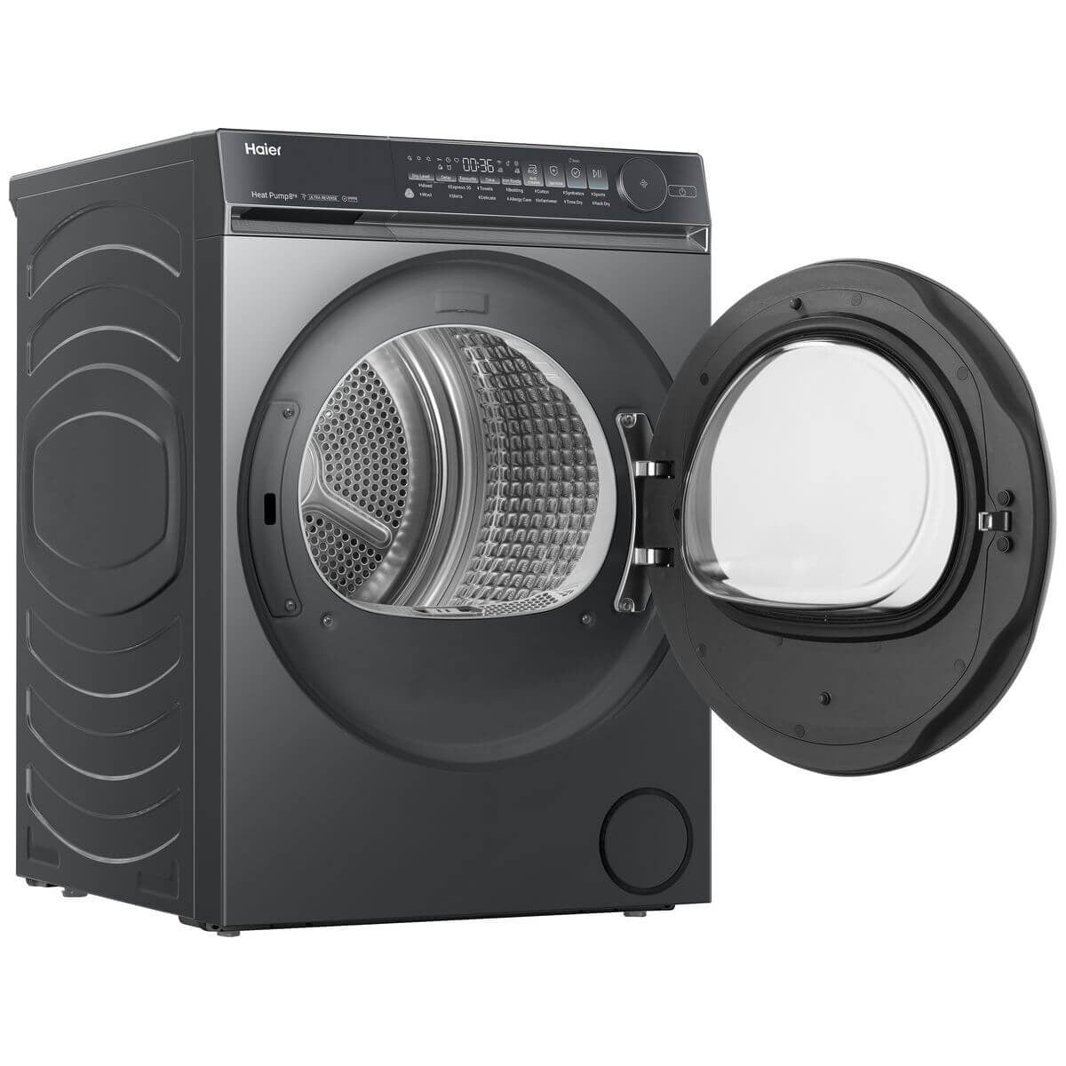 Haier 8kg Heat Pump Dryer - Dark Grey, 8 Star Energy Rating, Ultra Reverse Drum - HDHPS80NB1