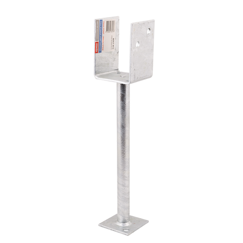 Pryda Full Stirrup Post Anchor - 300x75mm - Termite Protection - Galvanised - SuperSaverAU - view 1