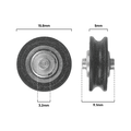 Rolltrak 16mm Black Nylon Concave Roller - Sliding Window