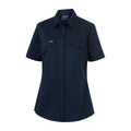 Citeco Size 10 Womens Short Sleeve Shirt - Navy - Lightweight Cotton - UPF 50+ - SuperSaverAU - view 2