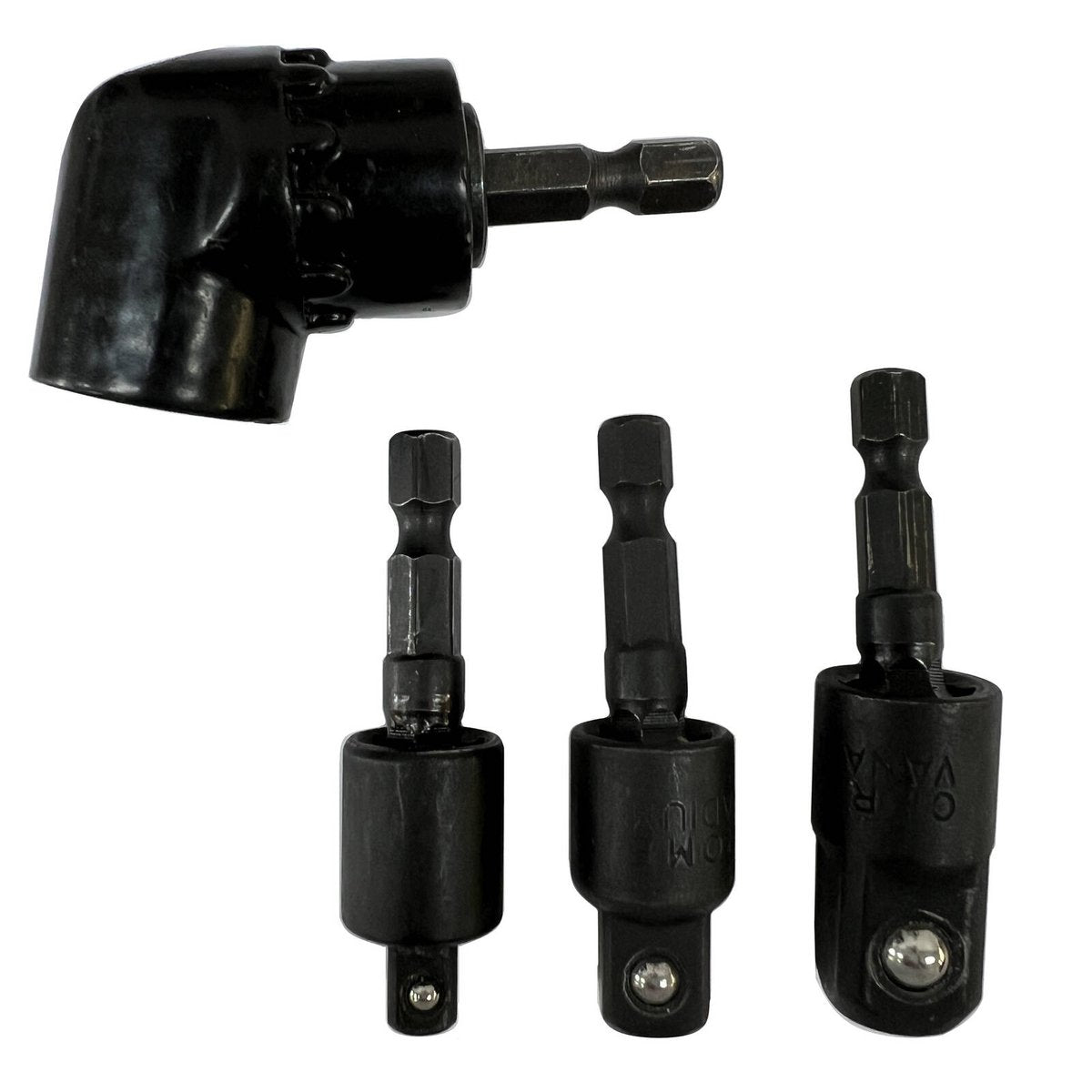 Ultra Tuff Angle Driver & Adjustable Socket Adaptor Kit - 105-Degree - Black - SuperSaverAU - view 2