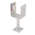 Pryda 130 x 90mm M10 Full Stirrup Galvanised Steel Bolt Down Post Anchor