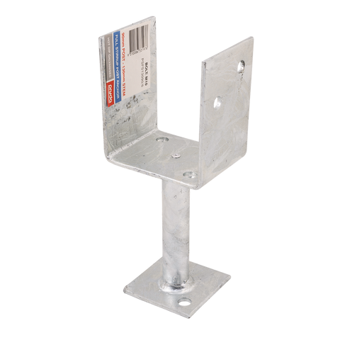 Pryda Full Stirrup Post Anchor - 130x90mm - Hot Dip Galvanised Steel - Termite Protection - SuperSaverAU - view 1