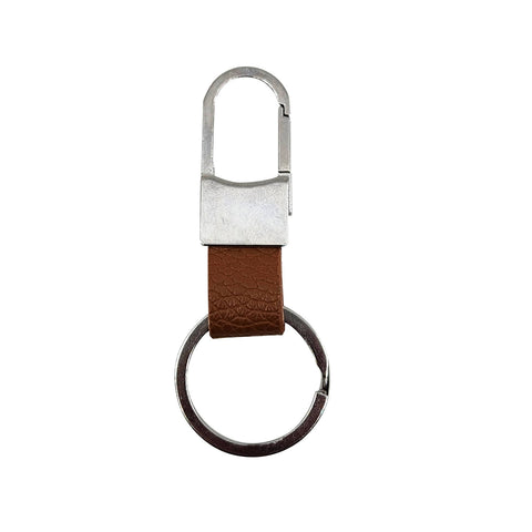 Key Essentials Metal and Leather Key Ring and Strap