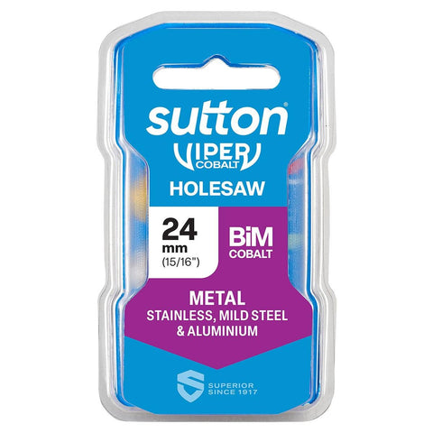 Sutton Tools 24mm Viper Cobalt Bi Metal Holesaw - 32mm Cutting Depth - Durable - SuperSaverAU - view 1