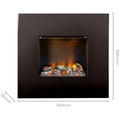 Dimplex Wall Mounted 2000W Electric Fire - High Gloss Black, 3D Optimyst Flame, Remote Control - PEMBERLEY