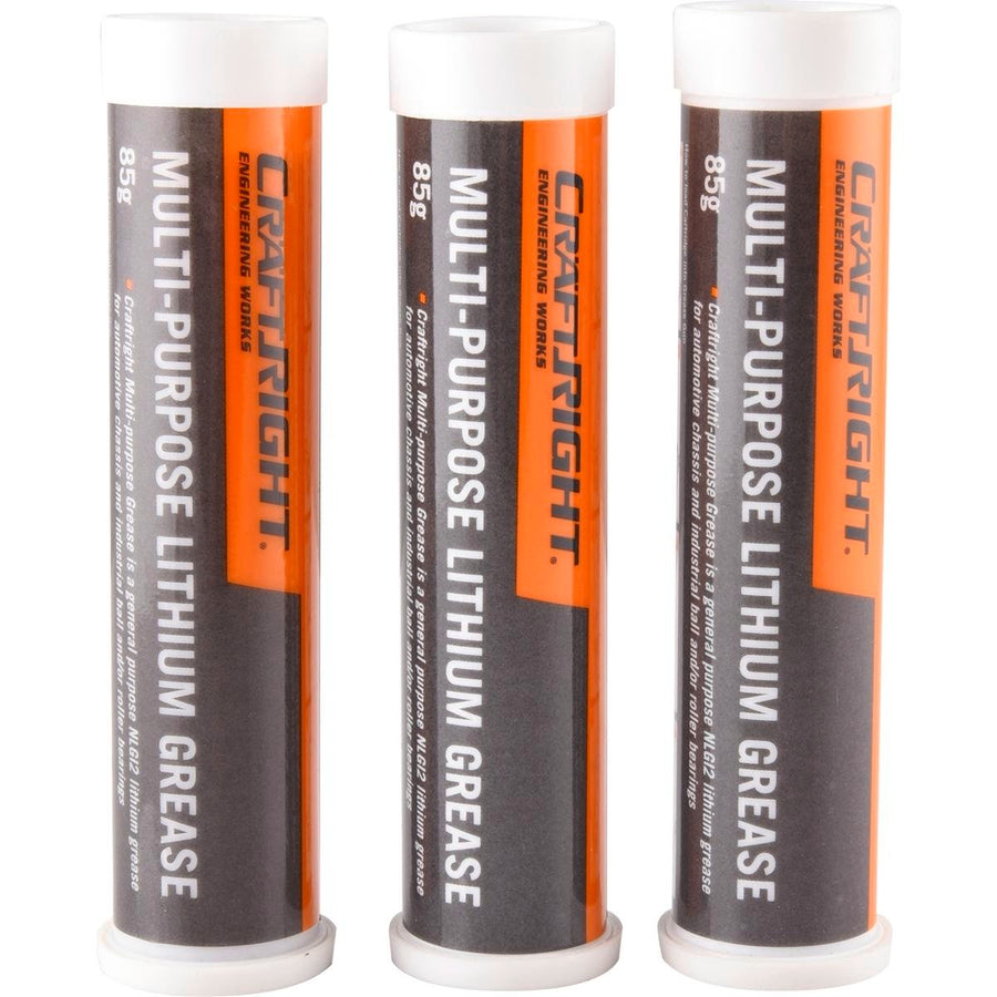 Craftright Mini Grease Cartridge 85g 3 Pack NLGI 2 Lithium Grease - SuperSaverAU - view 1