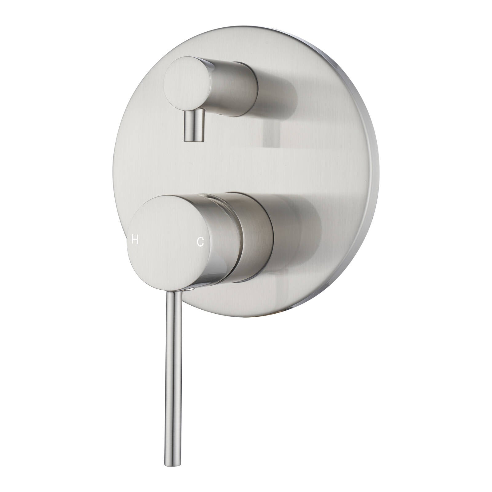 Mondella Resonance 35mm Brushed Nickel Diverter Shower Mixer, Brass