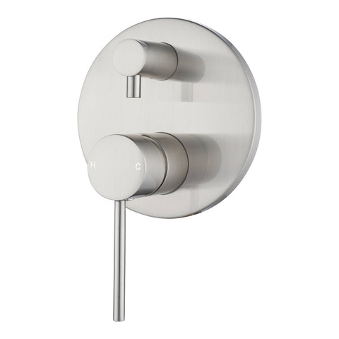 Mondella Resonance 35mm Brushed Nickel Diverter Shower Mixer, Brass