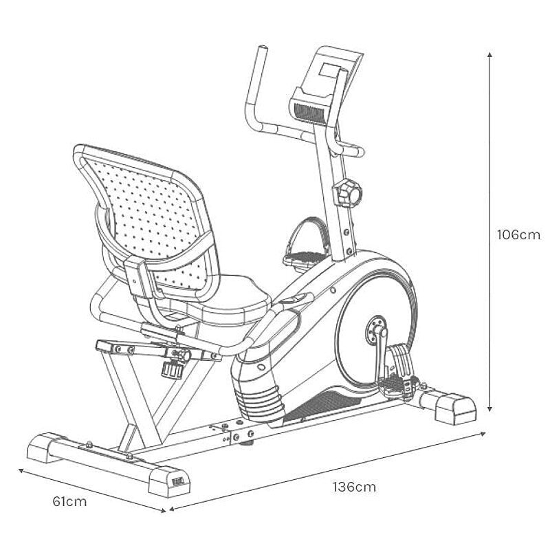 Lifespan Fitness Recumbent Bike - 10 Magnetic Resistance Levels, Ergonomic Seat, Tablet Stand - RC81