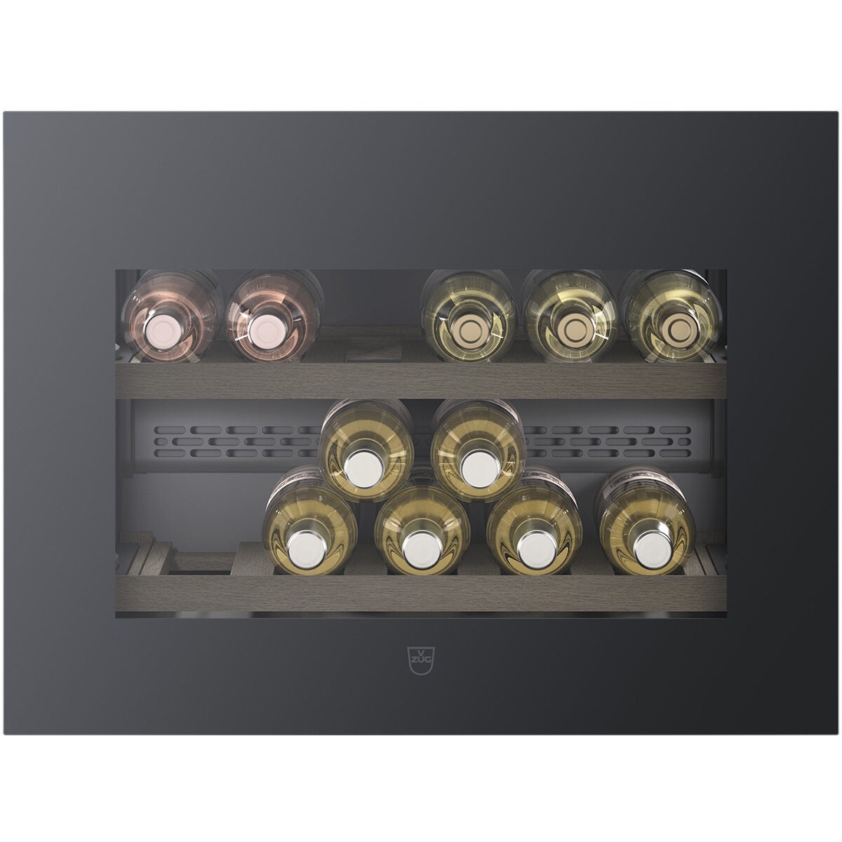 V-ZUG V4000 45 WineCooler 17 Bottle - Black Mirror Glass, Left Hinge, TouchOpen with SoftClose - 5111300015