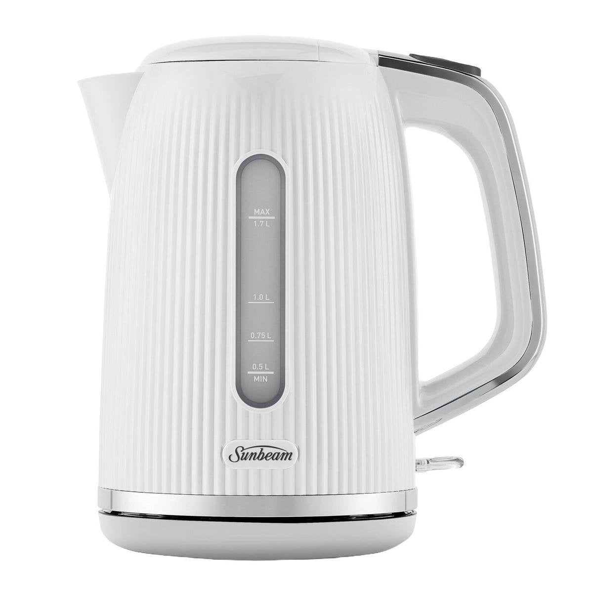 Sunbeam 1.7L White Brightside Kettle - Cordless - Auto Shut Off - 2400W