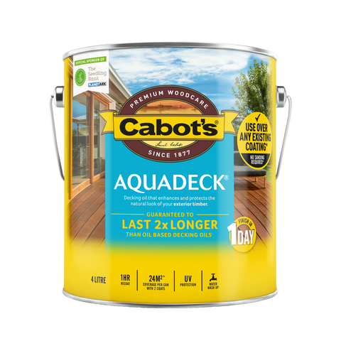 Cabot's Aquadeck 4L Natural Exterior Decking Oil - Water-Based - Durable - SuperSaverAU - view 1
