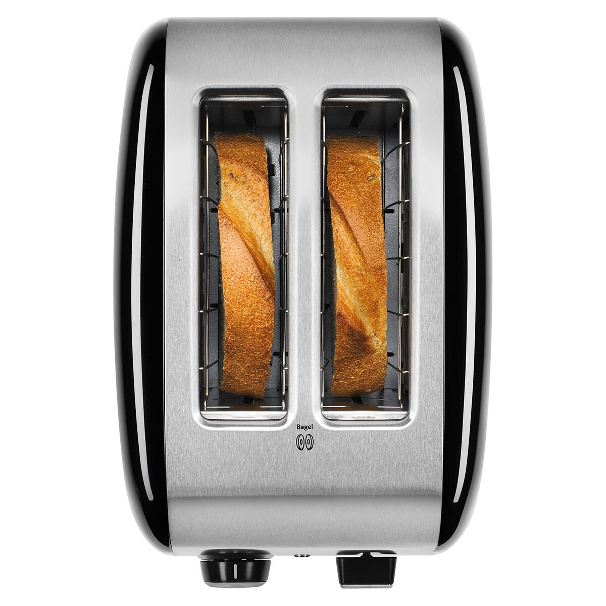 KitchenAid Classic 2 Slice Toaster - Onyx Black, 5 Shade Settings, All Metal Construction - 5KMT2115AOB