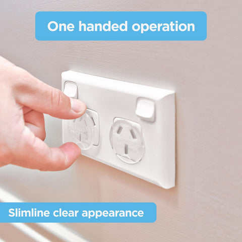 Perma Child Safety Outlet Covers - 24 Pack, Clear Plug Covers
