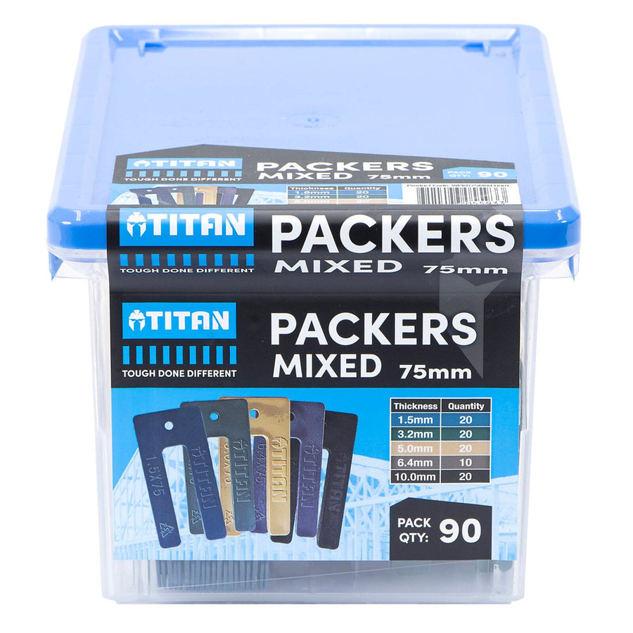 Titan 75mm Mixed Window Packers - 90 Pieces - Durable Plastic - Leveling Solution - SuperSaverAU - view 1