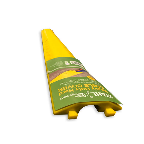 Stahl 100mm x 1m Heavy Duty PU Rubber Cable Cover Yellow Floor Protector