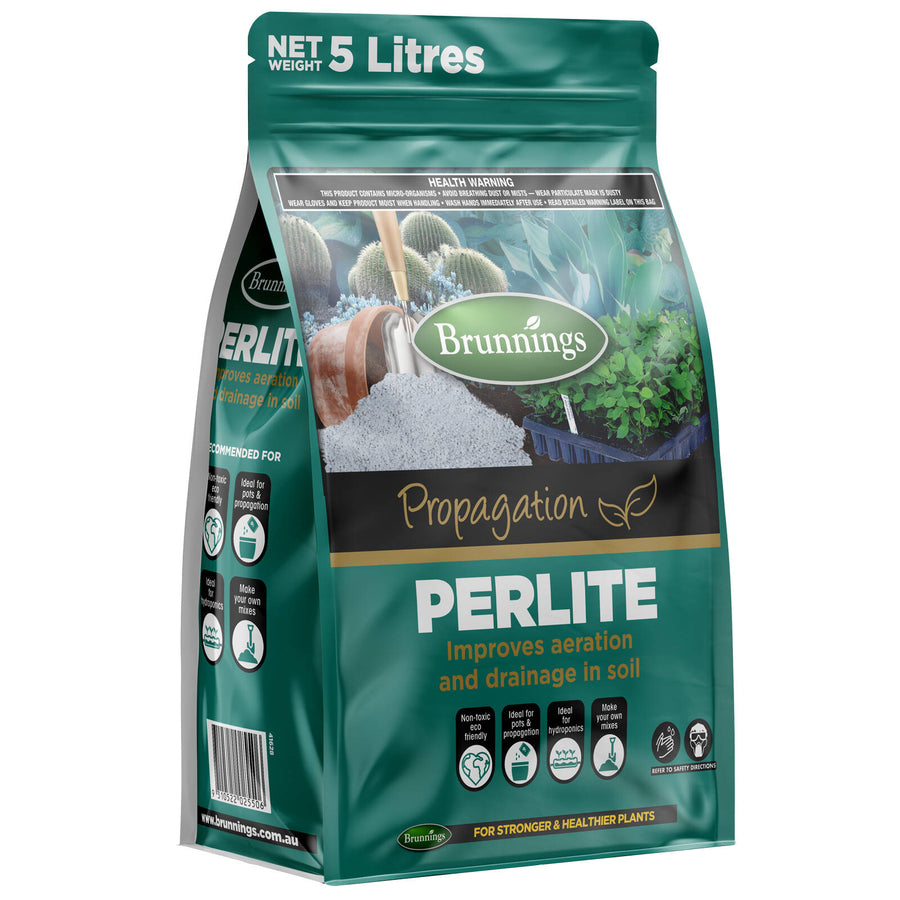 Brunnings 5L Perlite, Lightweight Volcanic Rock for Potting & Propagation