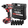 Ozito PXC 18V Brushless 1/2" Impact Wrench Kit - 10 Impact Sockets - 230NM Torque - SuperSaverAU - view 1