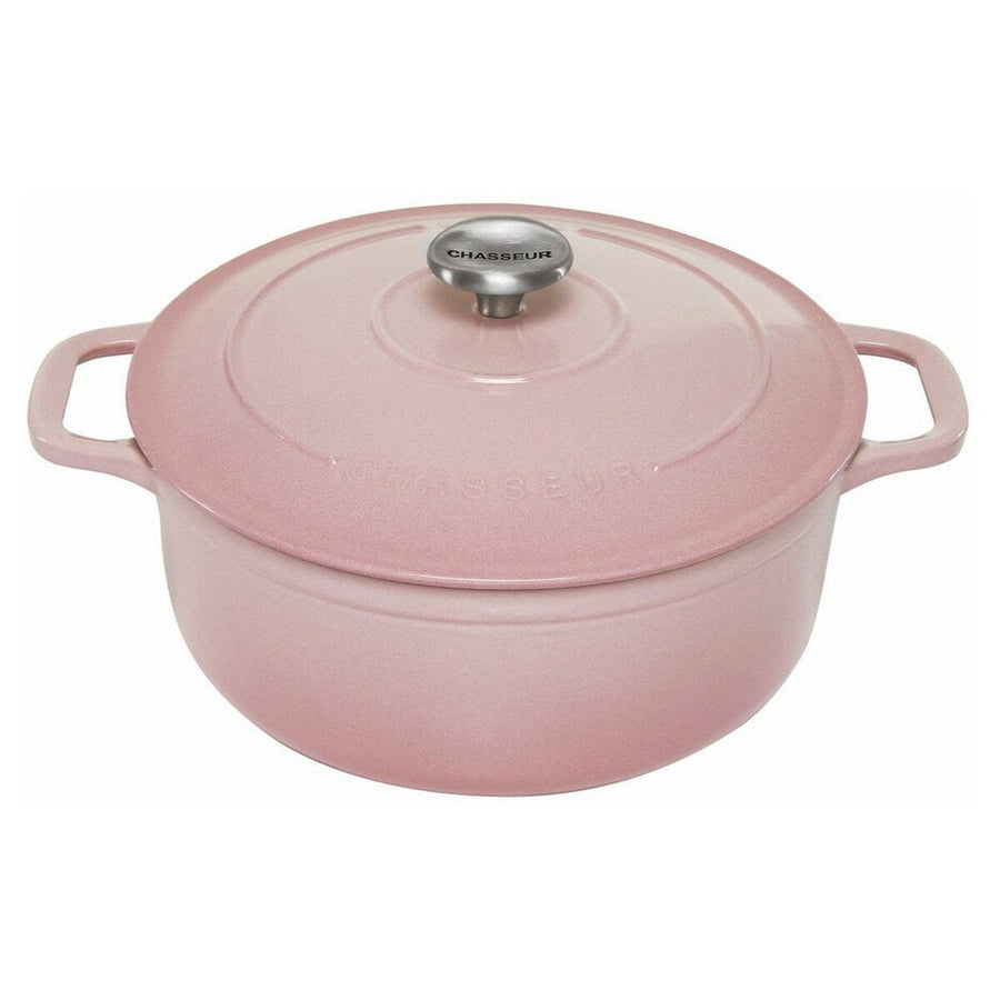 Chasseur 4L Round French Oven - Cherry Blossom Pink Cast Iron, Suits Induction - 19771