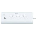 Arlec 3 Outlet Triangular Powerboard 70mm - White - Fast Charging USBs - SuperSaverAU - view 1