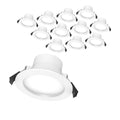 Click 8W 90mm IP44 Recessed CCT LED Downlight White Hardwired 12 Pack 11457