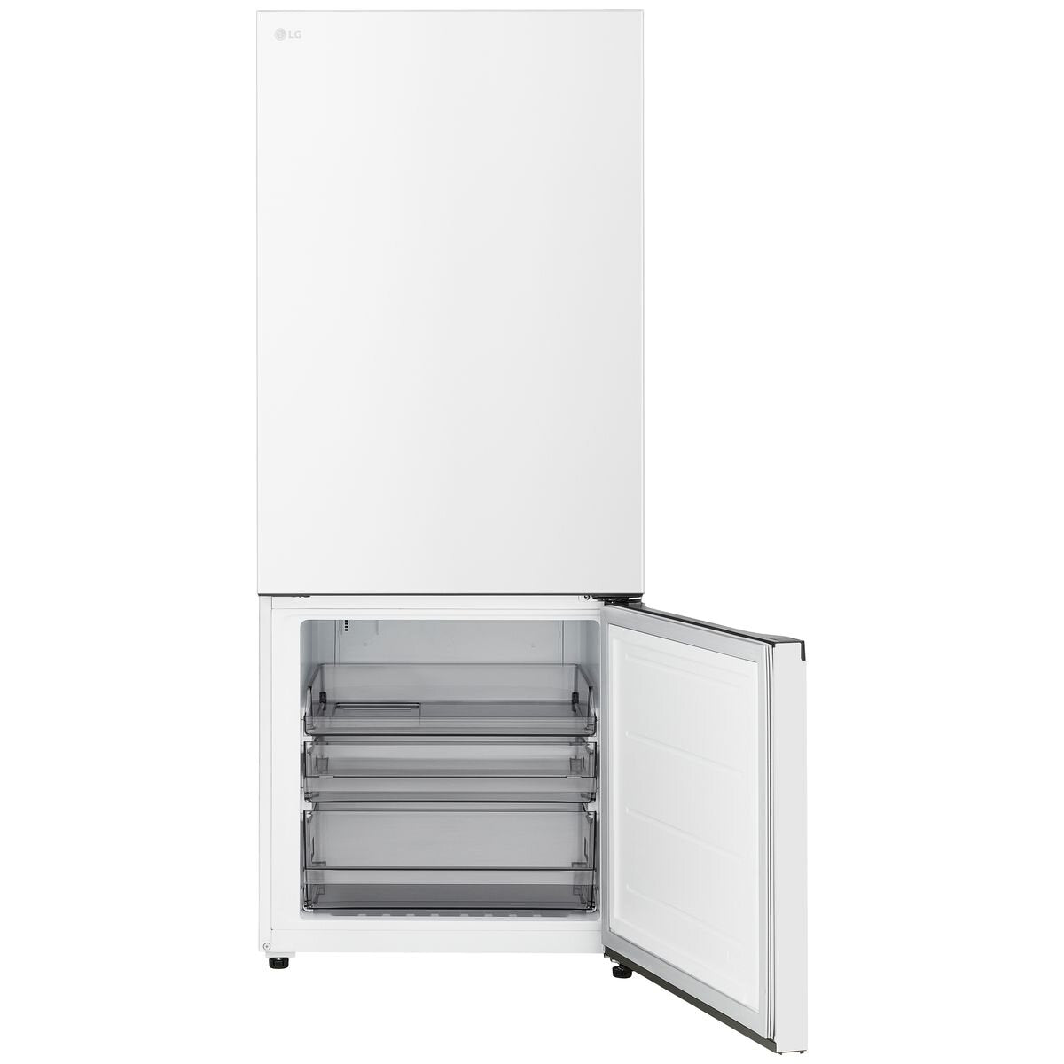 LG Bottom Mount Frost Free Fridge - White Finish, WiFi Connectivity, 5.5 Star Energy Rating - GB-B400MW
