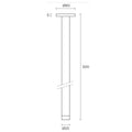 Rogerseller Tonic ceiling shower arm 300mm - brass construction, Graphite finish - 3506000105