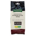 Oakwood 200 x 150mm Biodegradable Interior Gloss Wipe - 40 Pack