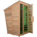 Revel Solaris 3-4 Person Traditional Sauna Cabin - Harvia Heater, Tempered Glass Door - R-TR-CABIN-3P