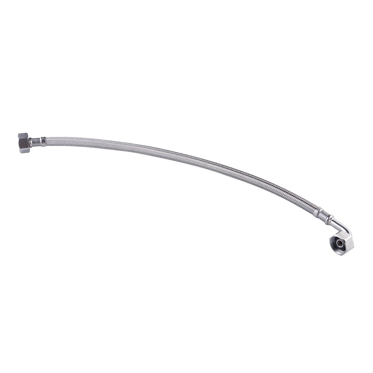 Kinetic 300mm Stainless Steel Flexible Braided Hose Bent Elbow Connector - Durable Water Connection - 1/2" Female BSP - SuperSaverAU - view 1