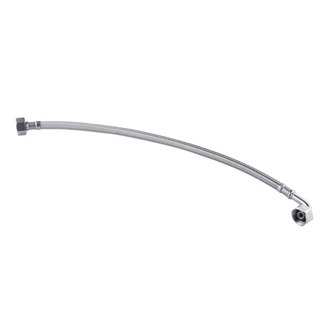 Kinetic 300mm Stainless Steel Flexible Braided Hose Bent Elbow Connector - Durable Water Connection - 1/2" Female BSP - SuperSaverAU - view 1