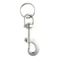 Taskmaster Nickel Plated Snap Hook with Key Ring - 81x12mm - 4 Pack - Durable - SuperSaverAU - view 1
