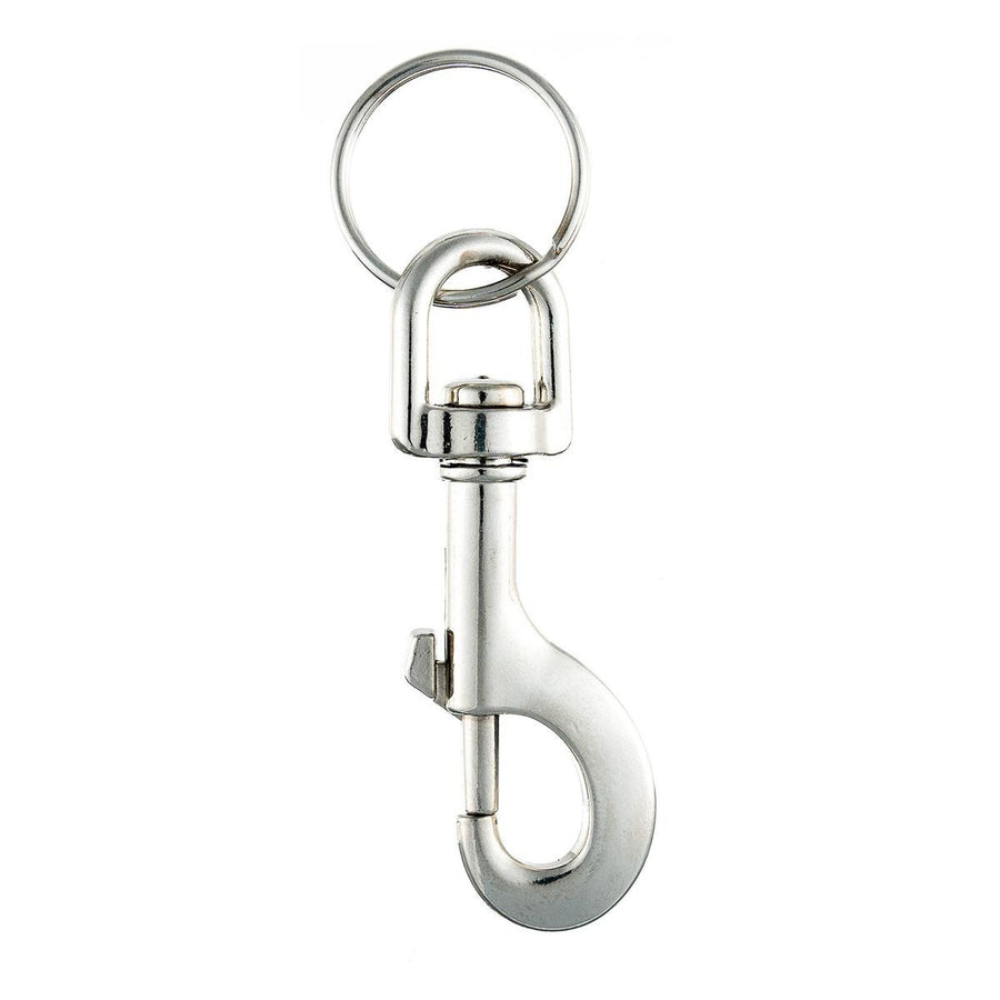 Taskmaster Nickel Plated Snap Hook with Key Ring - 81x12mm - 4 Pack - Durable - SuperSaverAU - view 1