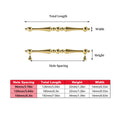 Beaded Brass Cabinet Pull Handle - Silver, 128 mm Hole Spacing, 160 mm Long - view 4
