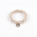 Beaded Scrunchie Hair Tie for Women - Clear