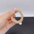 Beaded Scrunchie Hair Tie for Women - Clear - view 4