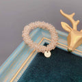 Beaded Scrunchie Hair Tie for Women - Pink - view 5