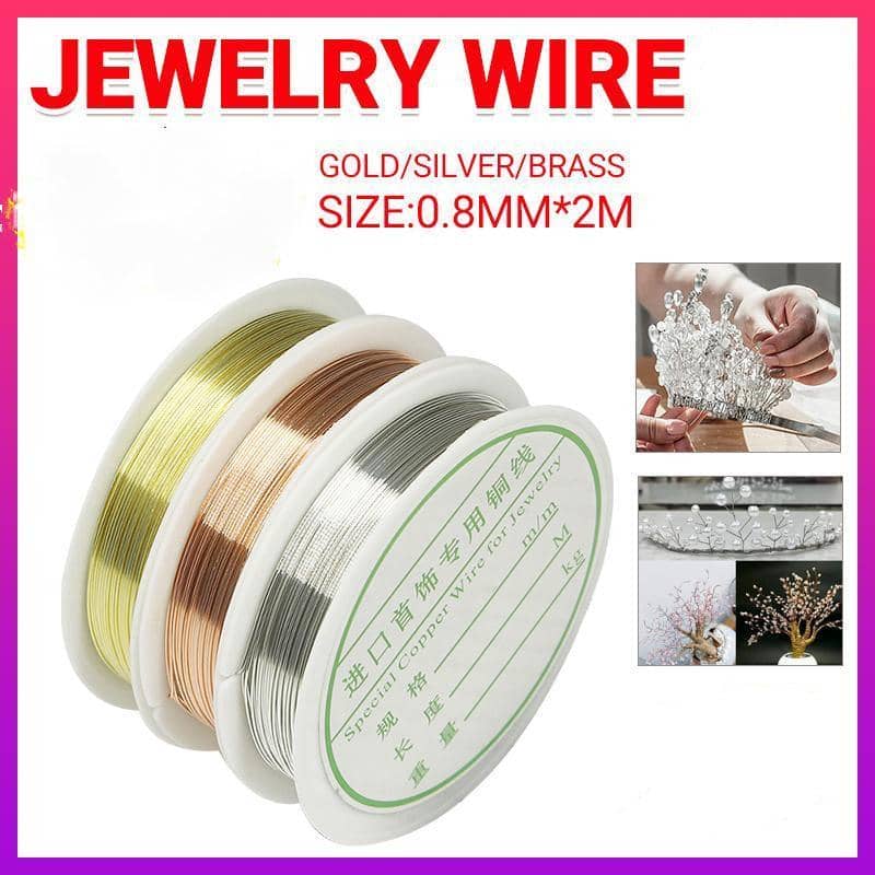 Beading Wire 0.3 mm Jewellery Making Wire Handmade Craft Cord - 1 Roll Silver - view 2