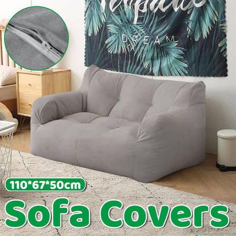 Bean Bag Sofa Cover, Cotton Linen Lounge Slipcover for Floor Sofas